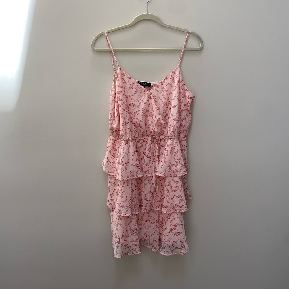 Pink Floral Ruffle Tier Dress - Picture 5 of 7